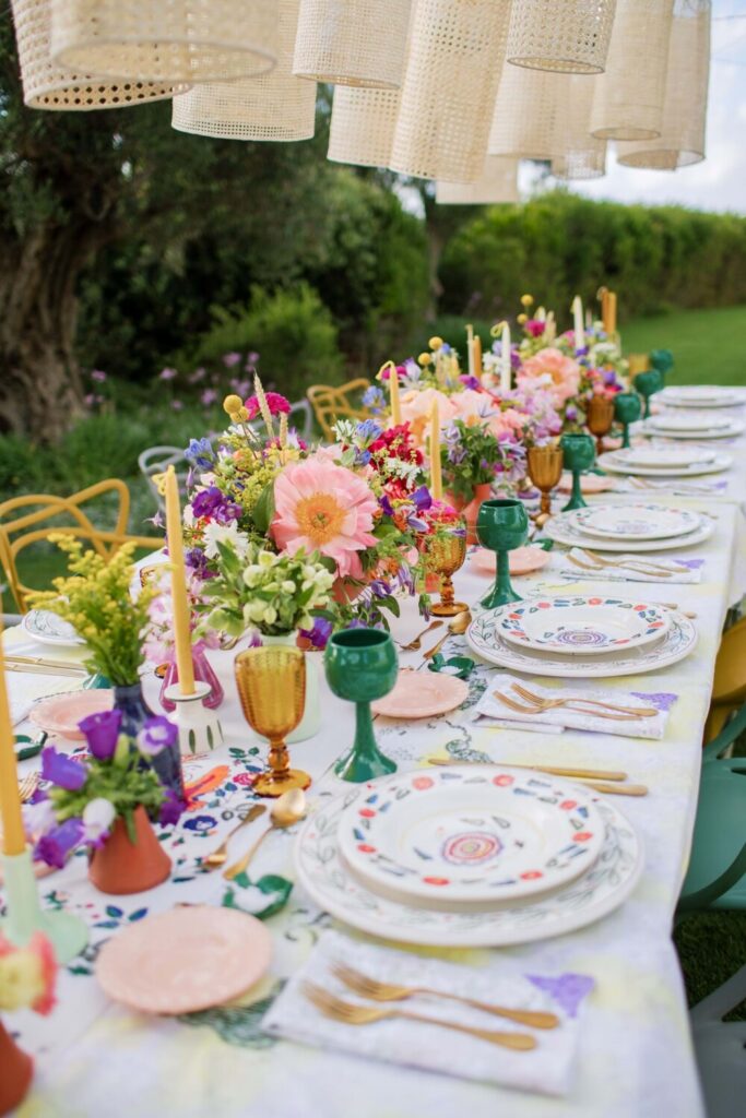 bold and eclectic table